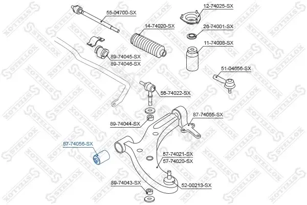 Сайлентблок рычага STELLOX 87-74056-SX