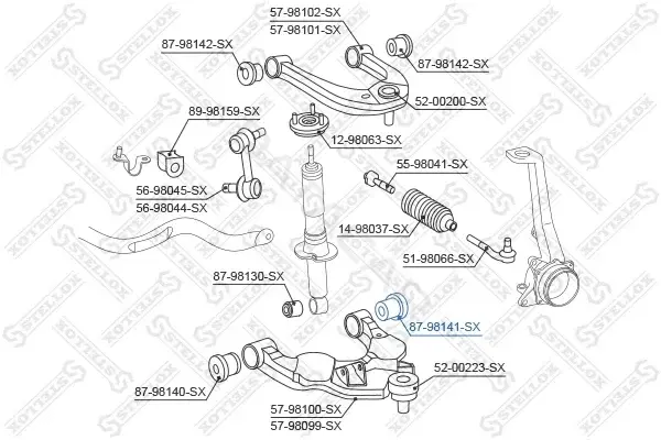 Сайлентблок рычага STELLOX 87-98141-SX