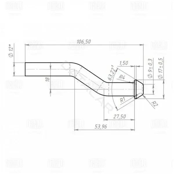 Хомут глушителя TRIALLI EMB0103