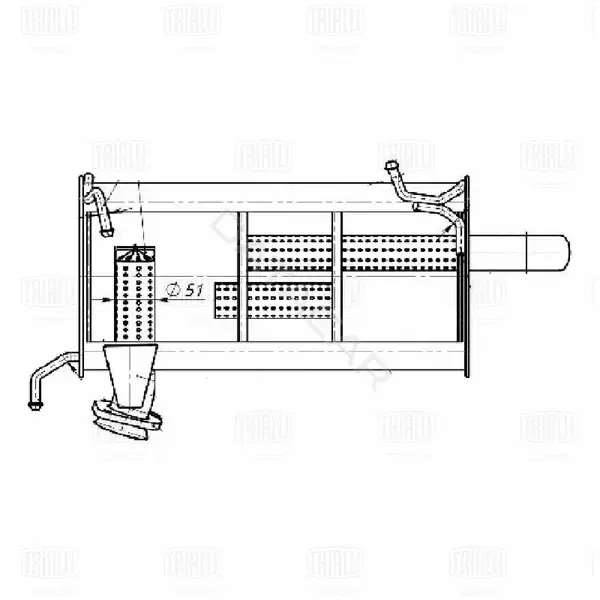 Глушитель выхлопных газов TRIALLI EMM0354