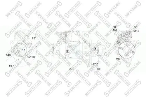 Стартер STELLOX 88-02030-SX