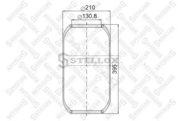 Пневмоподушка STELLOX 90-06440-SX