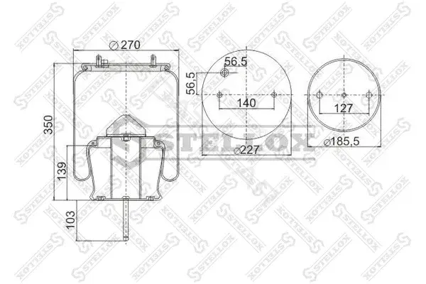 Пневмоподушка STELLOX 90-30304-SX