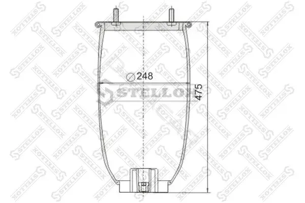 Пневмоподушка STELLOX 90-41570-SX