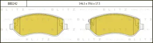 Тормозные колодки BLITZ BB0242