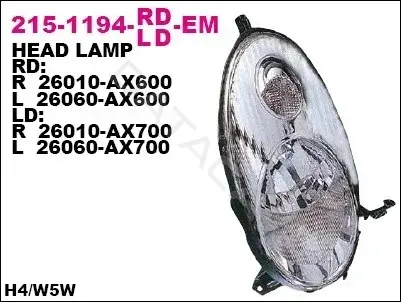 Фары DEPO 215-1194R-LD-EM