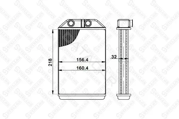 Радиатор печки STELLOX 10-35267-SX