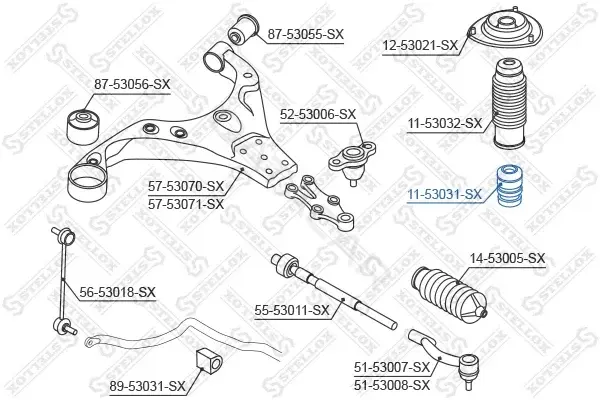 Отбойник амортизатора STELLOX 11-53031-SX