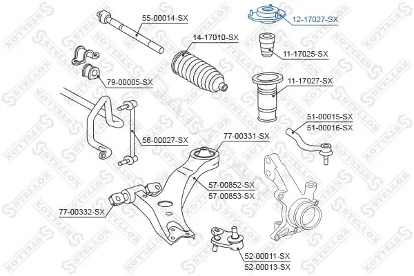 Опора амортизатора STELLOX 12-17027-SX