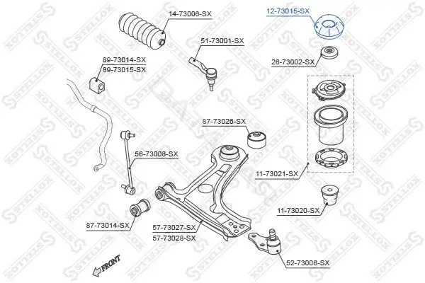 Опора амортизатора STELLOX 12-73015-SX