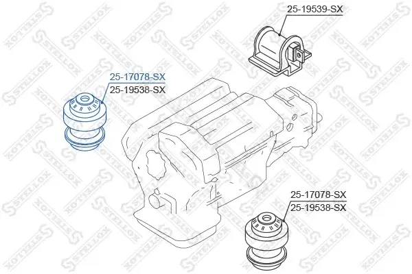 Подушка двигателя (Опора) STELLOX 25-17078-SX