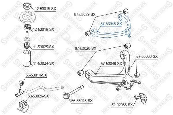 Рычаги STELLOX 57-53045-SX