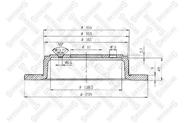 Тормозные диски STELLOX 6020-2621-SX