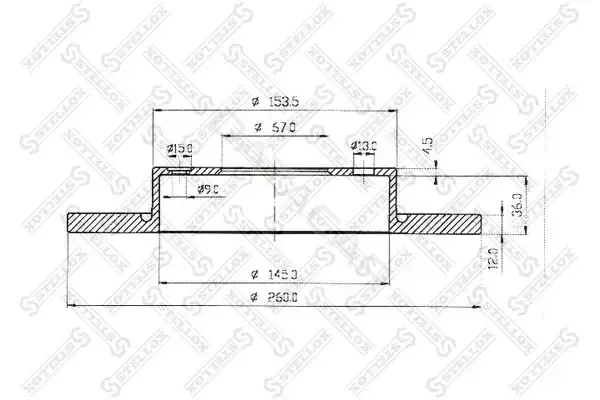Тормозные диски STELLOX 6020-3345-SX