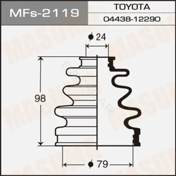 Пыльник шруса MASUMA MFs-2119