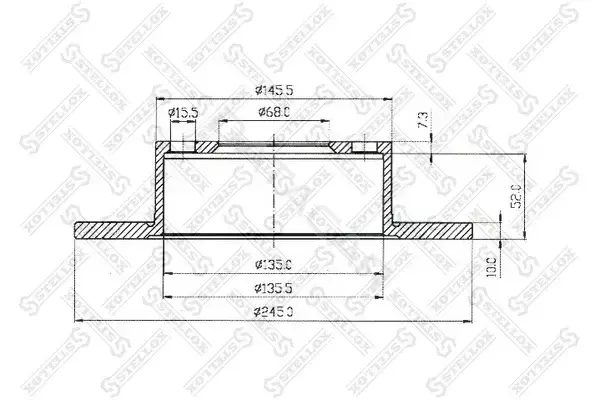 Тормозные диски STELLOX 6020-4749-SX