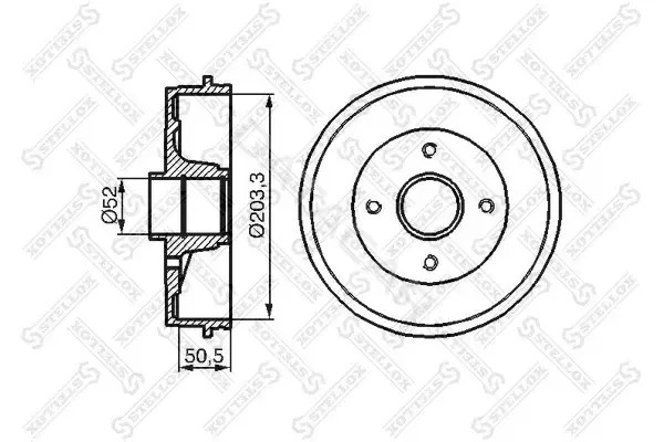 Тормозной барабан STELLOX 6025-3912-SX