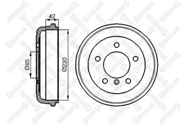 Тормозной барабан STELLOX 6026-3301-SX