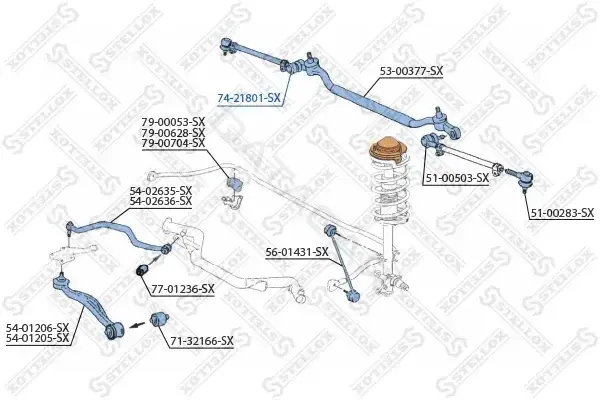 Втулка маятника рулевого управления STELLOX 74-21801-SX
