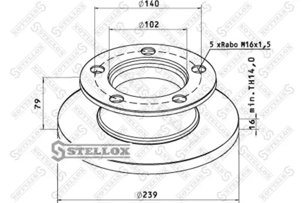 Тормозные диски STELLOX 85-00761-SX