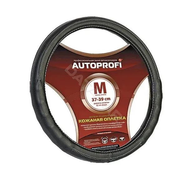 Оплетка на руль \ Чехол на руль AUTOPROFI AP-130BK(M)