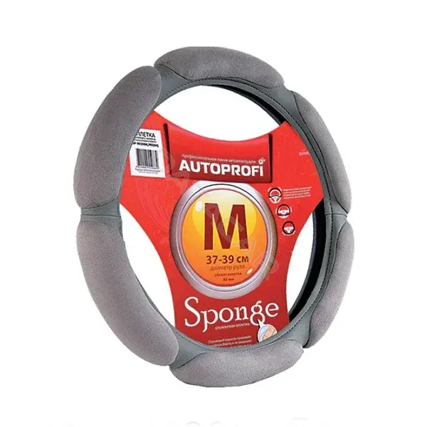Оплетка на руль \ Чехол на руль AUTOPROFI SP-5026L.GY(M)