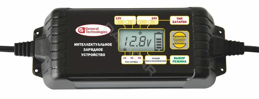 Зарядка автомобильного аккумулятора GENERAL TECHNOLOGIES GT-SC6E