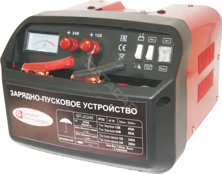 Зарядка автомобильного аккумулятора GENERAL TECHNOLOGIES GT-JC240