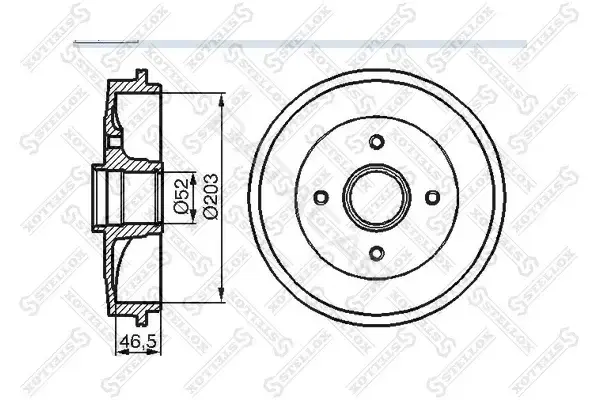 Тормозной барабан STELLOX 6025-1905-SX