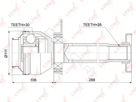 Шрус LYNXAUTO CI-3763