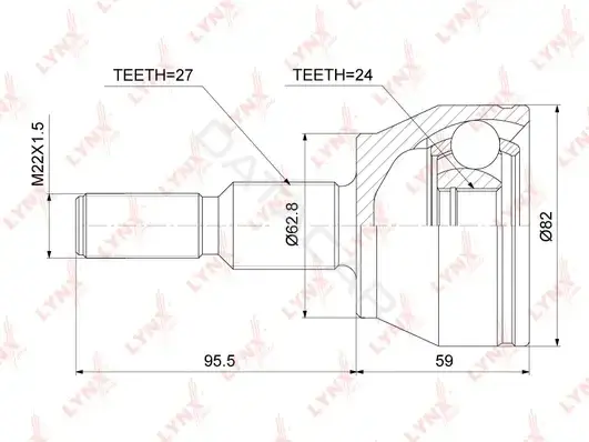 Шрус LYNXAUTO CO-3873