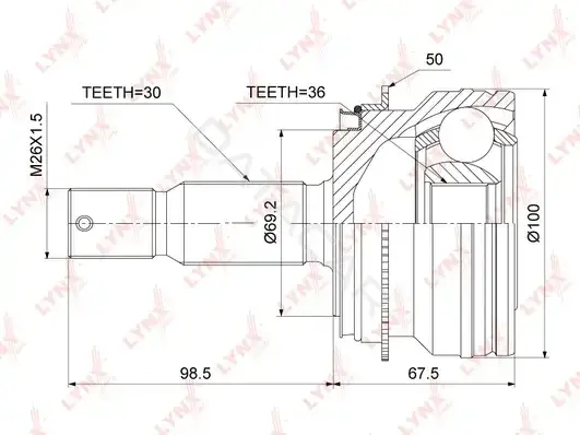 Шрус LYNXAUTO CO-3894A