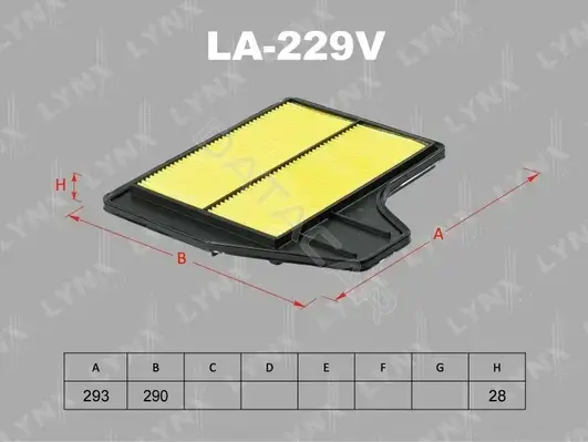Воздушный фильтр LYNXAUTO LA-229V
