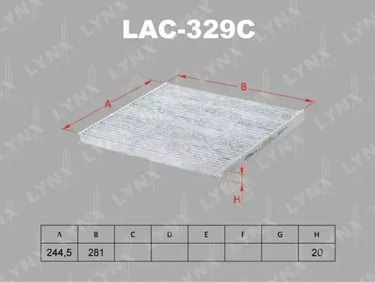 Фильтр салонный LYNXAUTO LAC-329C