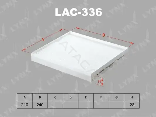 Фильтр салонный LYNXAUTO LAC-336