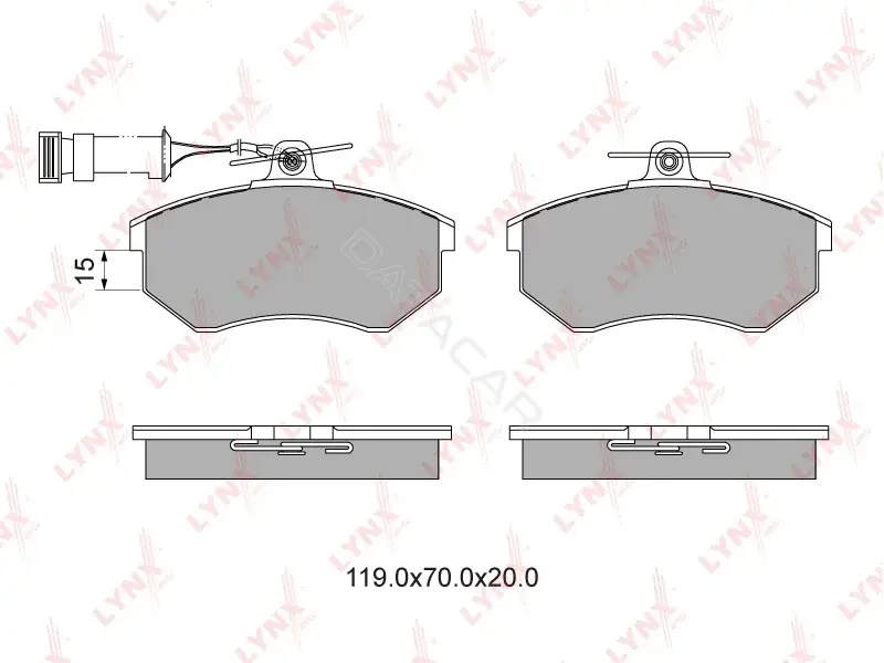 Тормозные колодки LYNXAUTO BD-1201