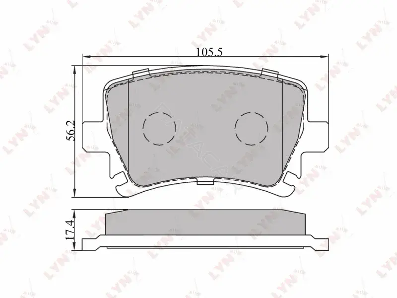 Тормозные колодки LYNXAUTO BD-1204