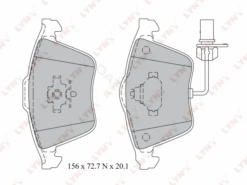 Тормозные колодки LYNXAUTO BD-1217