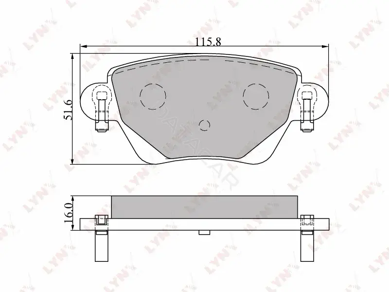 Тормозные колодки LYNXAUTO BD-3007