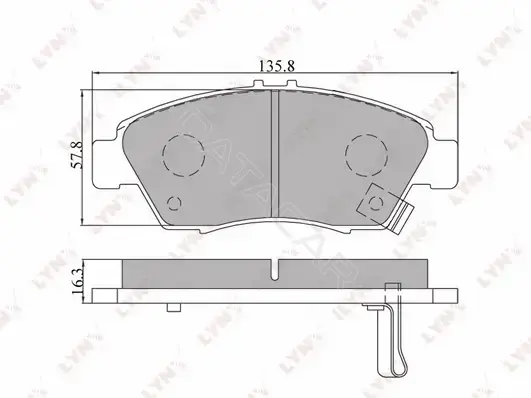 Тормозные колодки LYNXAUTO BD-3406