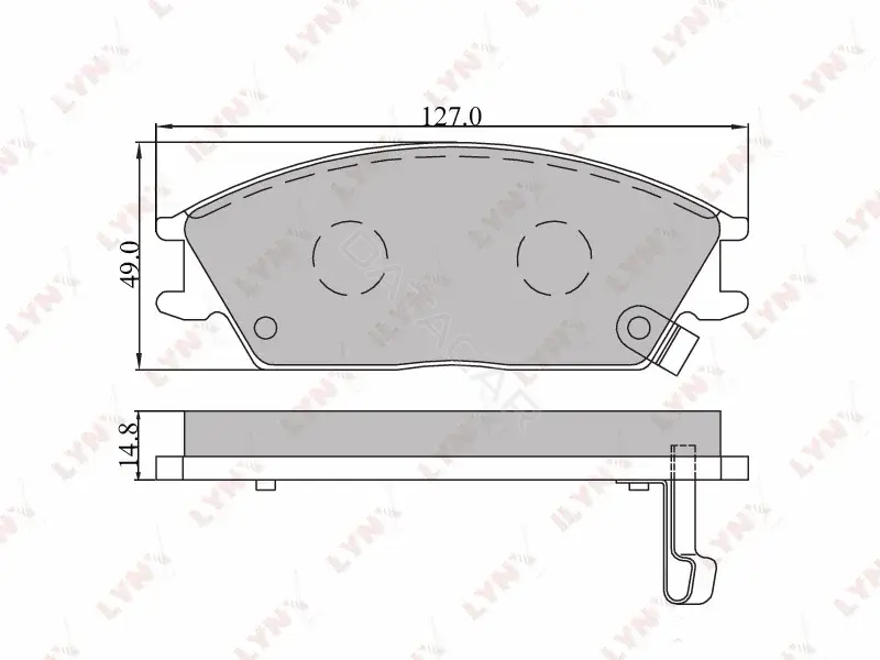 Тормозные колодки LYNXAUTO BD-3601