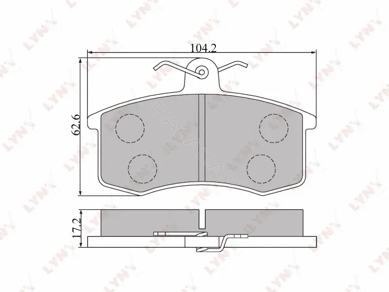 Тормозные колодки LYNXAUTO BD-4605