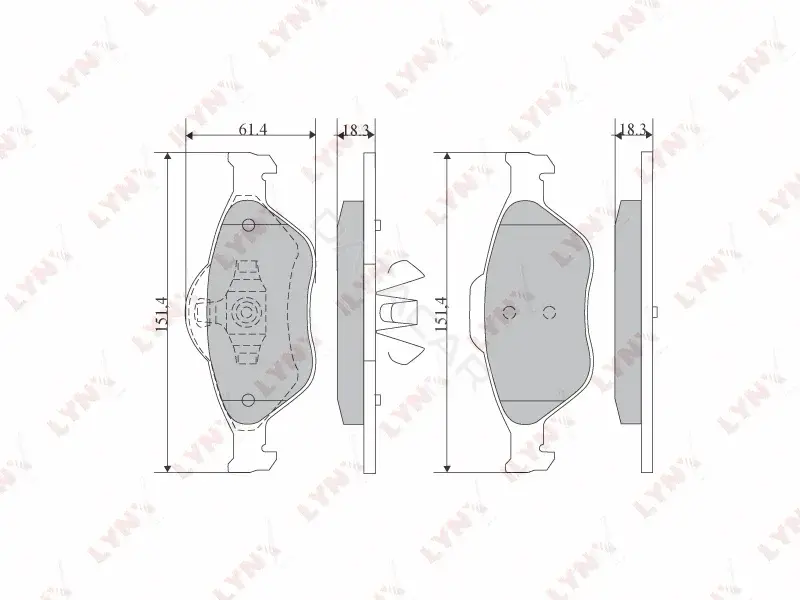 Тормозные колодки LYNXAUTO BD-5108