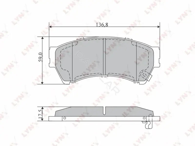 Тормозные колодки LYNXAUTO BD-5118