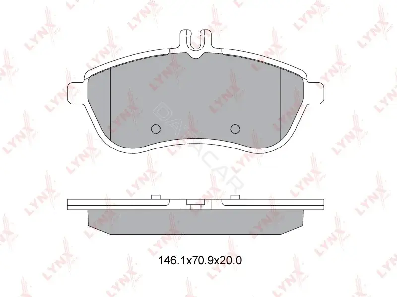 Тормозные колодки LYNXAUTO BD-5318