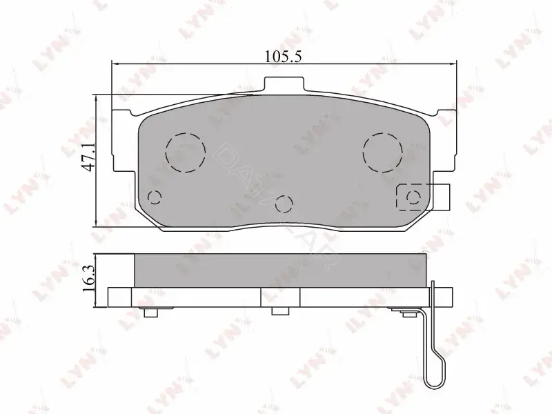 Тормозные колодки LYNXAUTO BD-5702