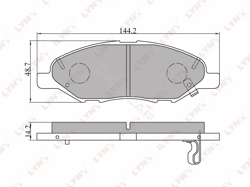 Тормозные колодки LYNXAUTO BD-5707