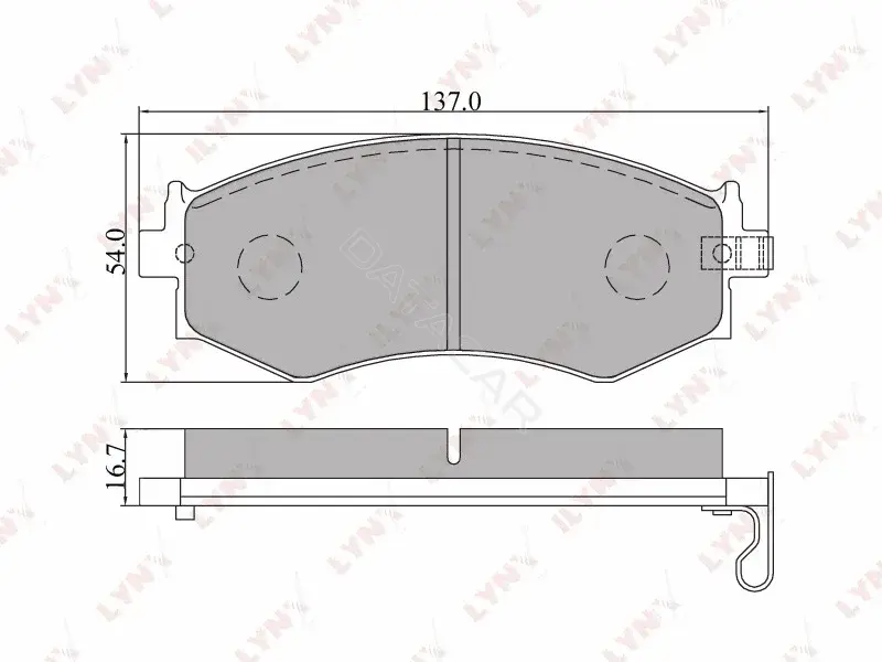 Тормозные колодки LYNXAUTO BD-5708