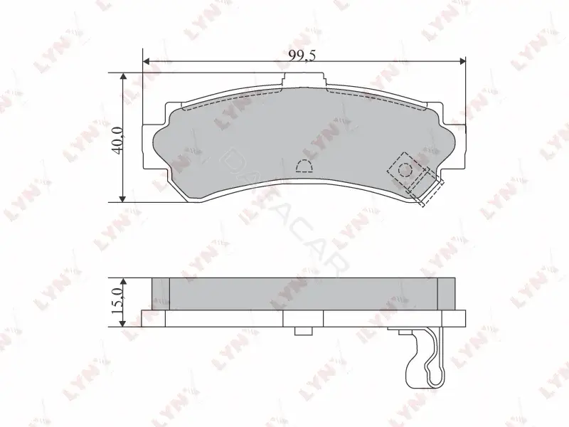 Тормозные колодки LYNXAUTO BD-5718