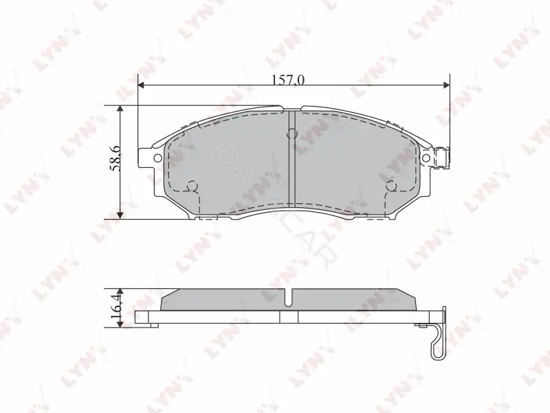 Тормозные колодки LYNXAUTO BD-5725
